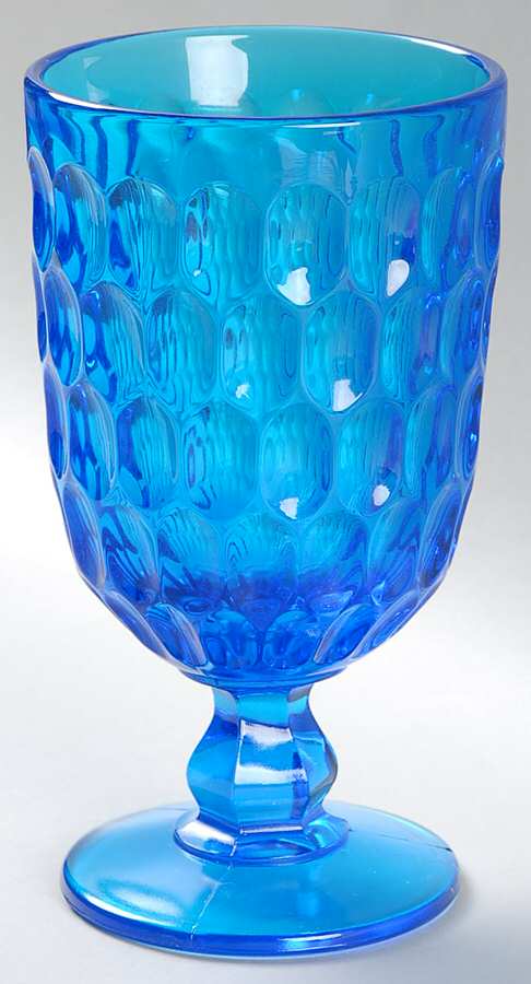 Thumbprint Colonial Blue 13 Oz Footed Tumbler by Fenton-1