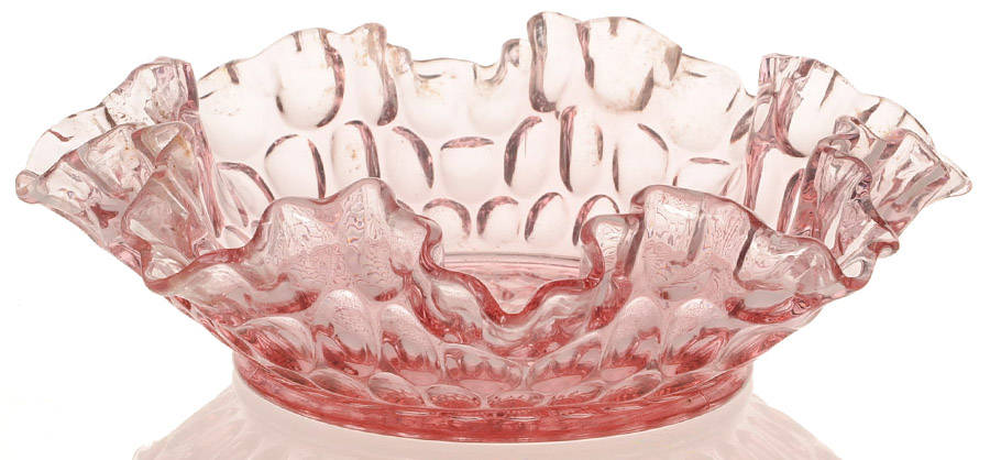 Thumbprint Colonial Pink 8" Bon Bon by Fenton-1