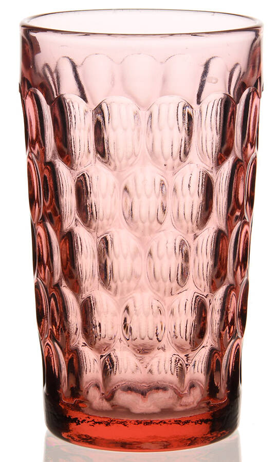 Thumbprint Colonial Pink 12 Oz Flat Tumbler by Fenton-1
