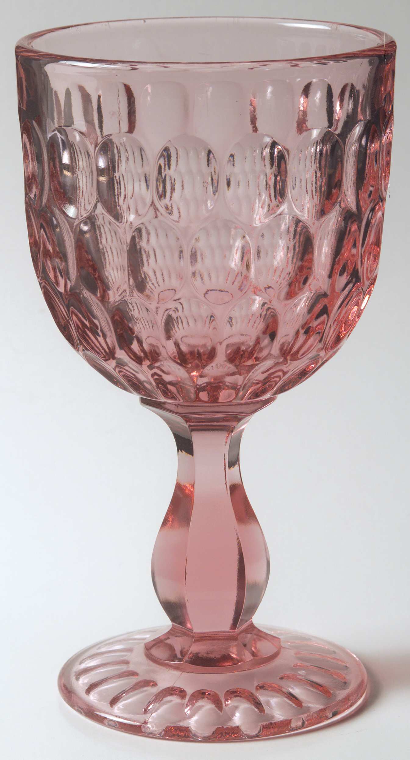 Thumbprint Colonial Pink Chalice by Fenton-1