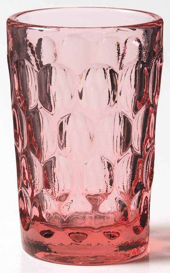 Thumbprint Colonial Pink Juice Glass by Fenton-1