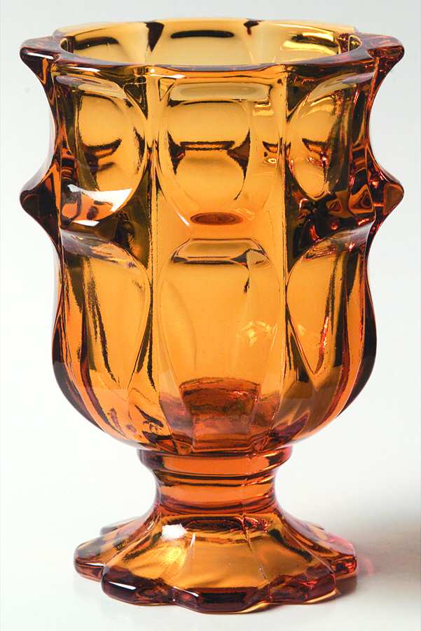Valencia Amber Cigarette Box No Lid by Fenton-1
