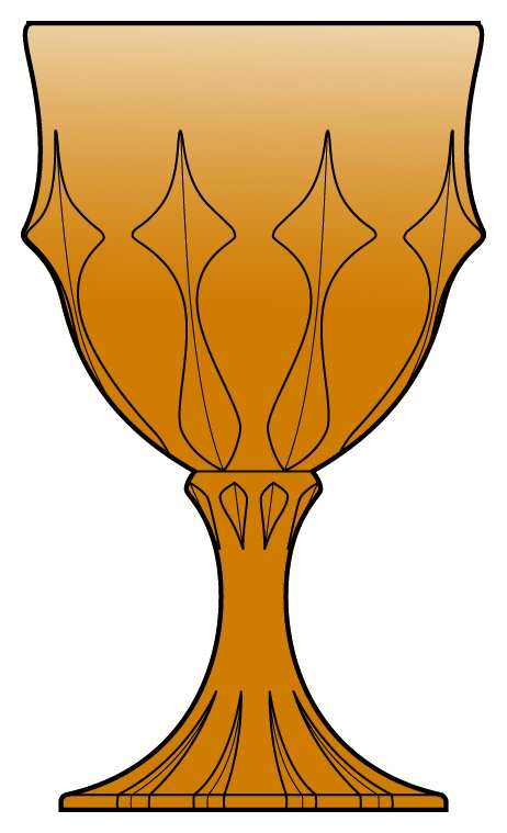Valencia Amber Water Goblet by Fenton-1