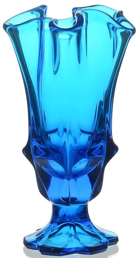 Valencia Blue 5"- 8"Handkerchief Vase by Fenton-1