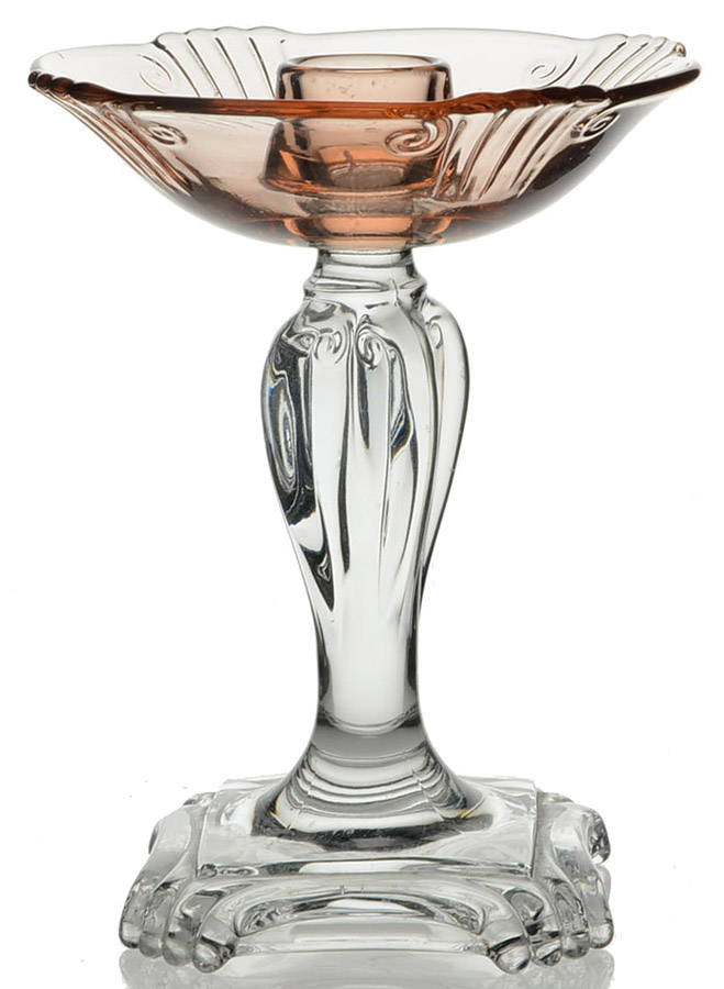 2470 Pink 5" Single Light Candlestick by Fostoria-1