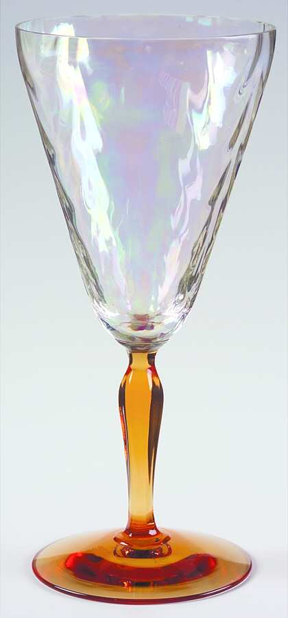5082-5282 Amber (Iridized Bowl) Water Goblet by Fostoria-1