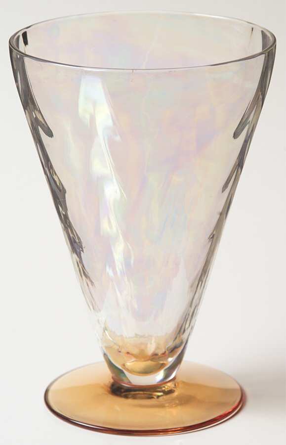5082-5282 Amber (Iridized Bowl) 8 Oz Footed Tumbler by Fostoria-1