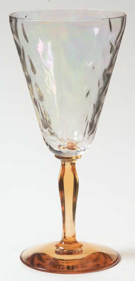 5082-5282 Amber (Iridized Bowl) Claret Wine by Fostoria-1