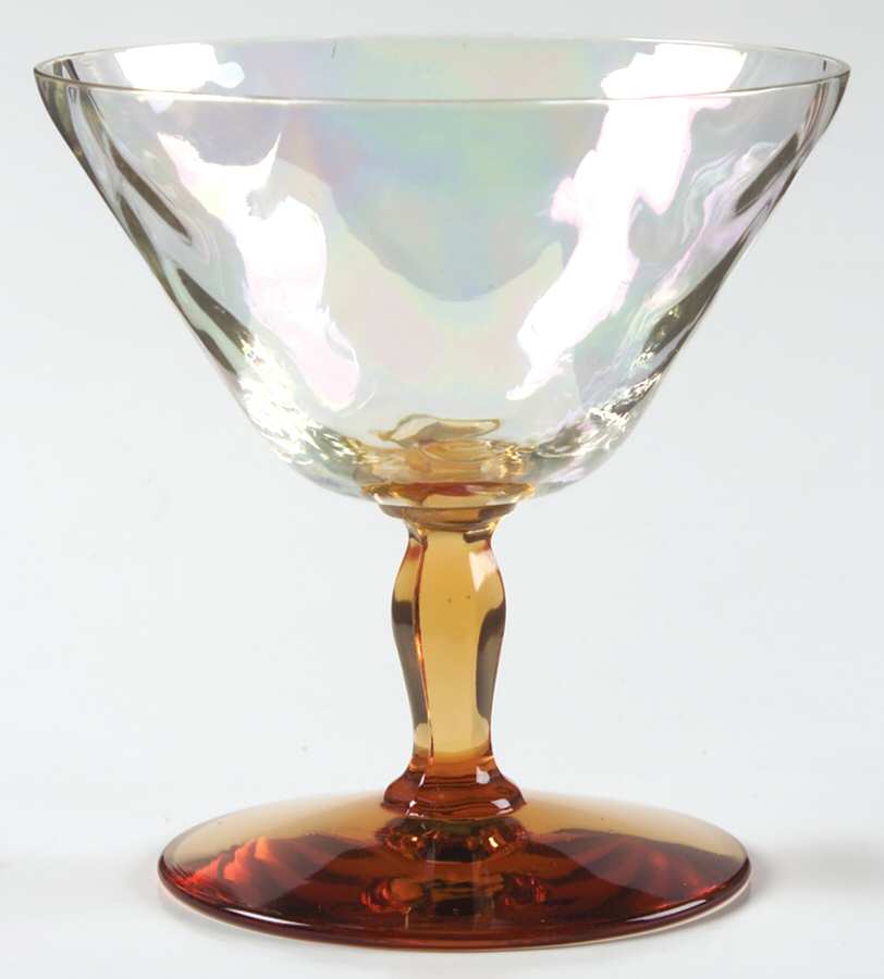 5082-5282 Amber (Iridized Bowl) Low Sherbet by Fostoria-1