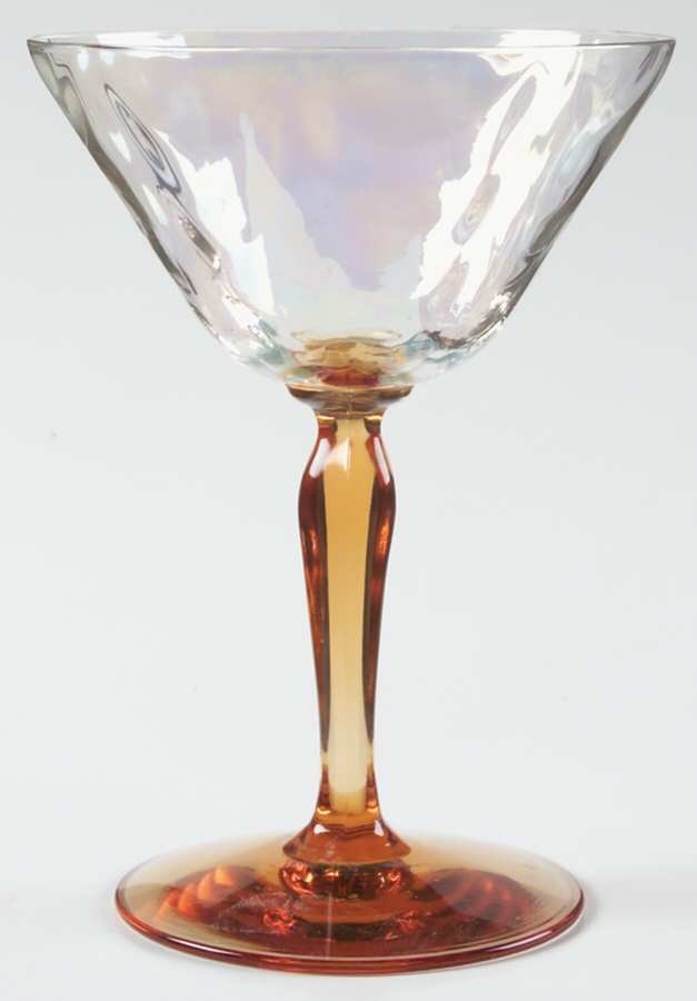 5082-5282 Amber (Iridized Bowl) Champagne/Tall Sherbet by Fostoria-1