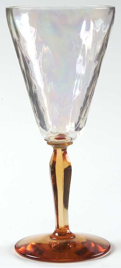 5082-5282 Amber (Iridized Bowl) Wine Glass by Fostoria-1