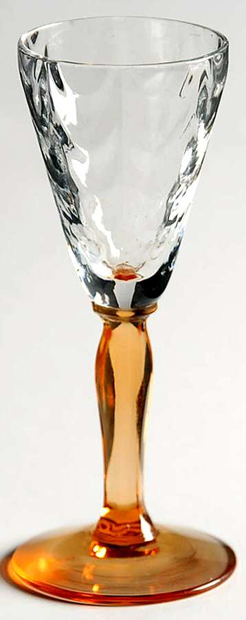 5082-5282 Amber(Not Iridized) Cordial Glass by Fostoria-1