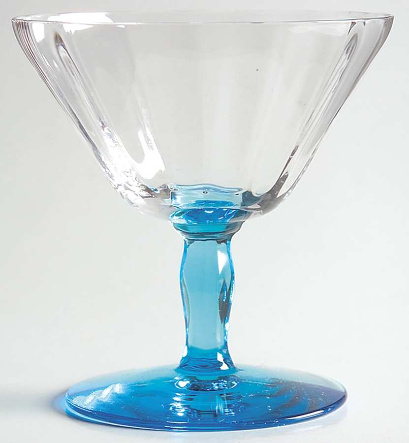 5082-5282 Blue (Electric Blue Stem) Low Sherbet by Fostoria-1