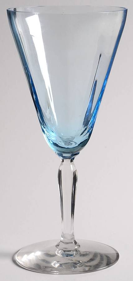 5082-5282 Blue (Blue Bowl, Clear Stem) Water Goblet by Fostoria-1