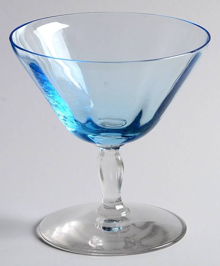 5082-5282 Blue (Blue Bowl, Clear Stem) Low Sherbet by Fostoria-1