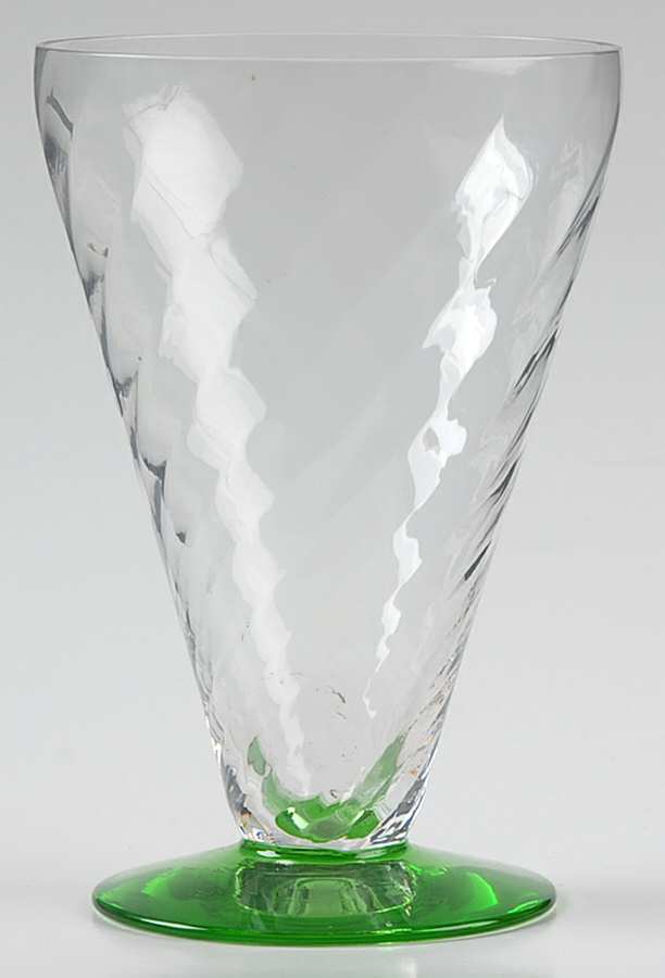 5082-5282 Green (Green Stem) Footed Tumbler by Fostoria-1