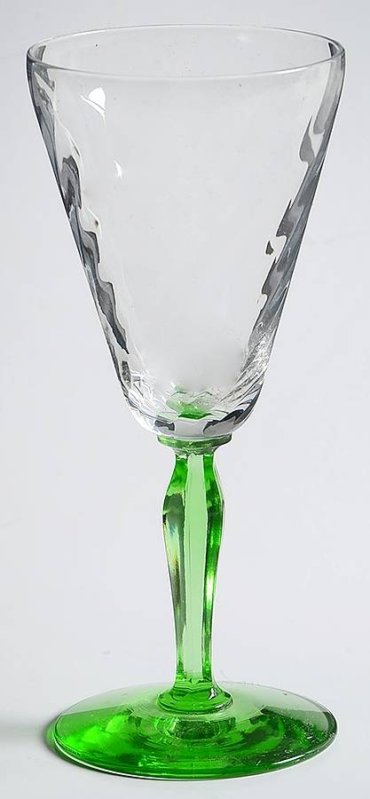 5082-5282 Green (Green Stem) Wine Glass by Fostoria-1