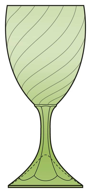 5083 Green (Spiral Optic) Water Goblet by Fostoria-1
