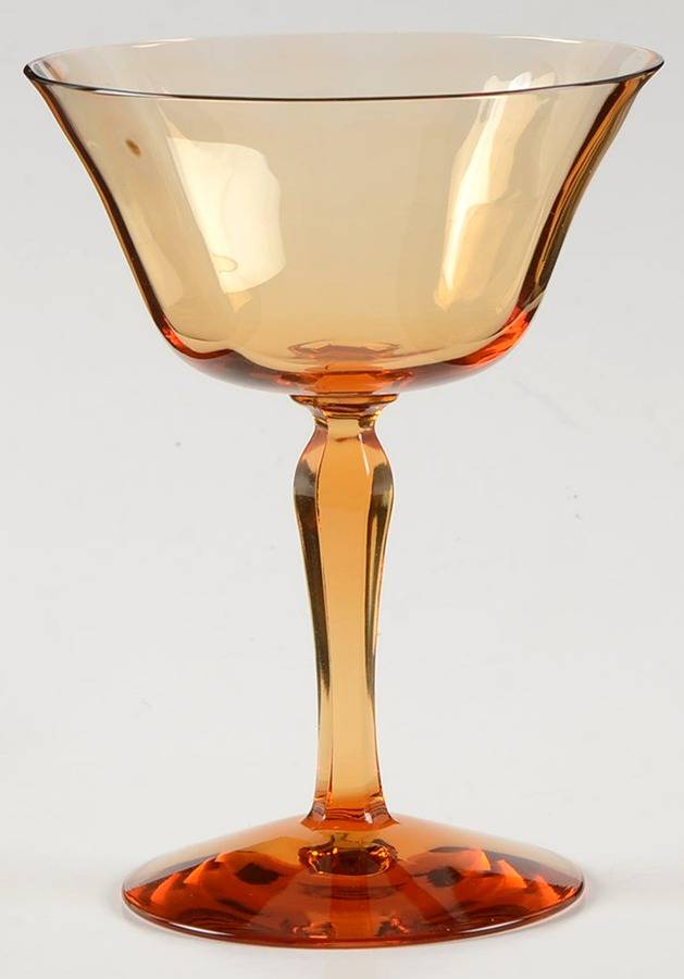 5093 Amber (Amber Bowl and Stem) Champagne/Tall Sherbet by Fostoria-1