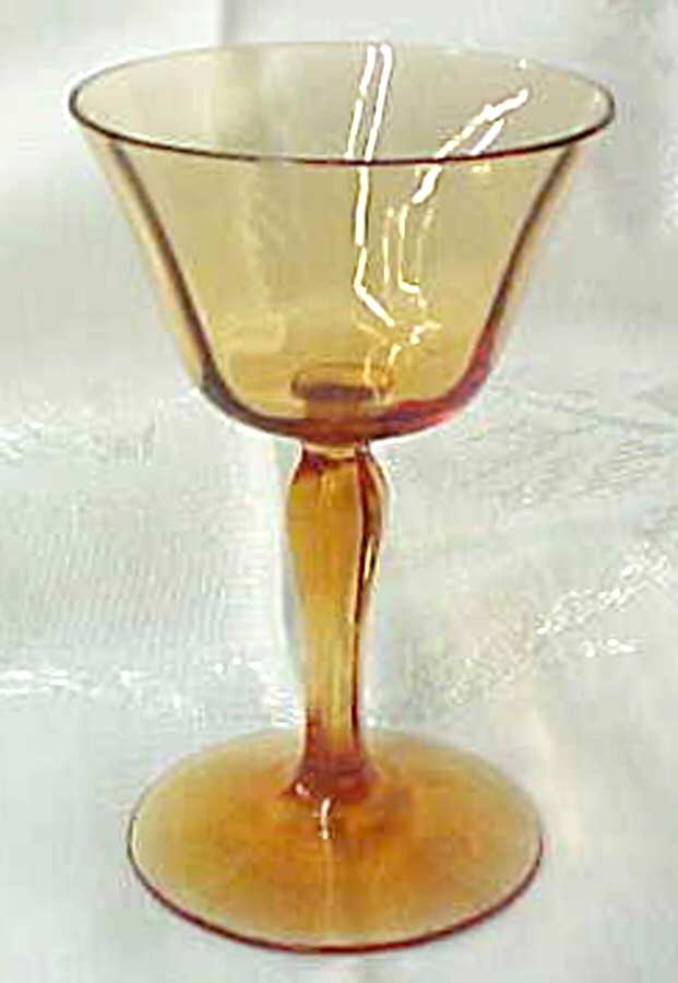 5093 Amber (Amber Bowl and Stem) Liquor Cocktail by Fostoria-1