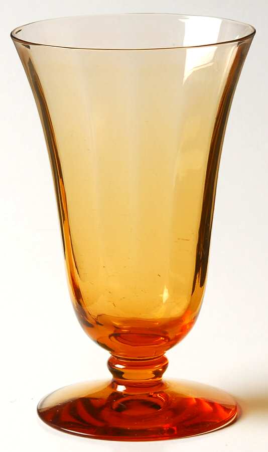 5093 Amber (Amber Bowl and Stem) 6 Oz Footed Tumbler by Fostoria-1