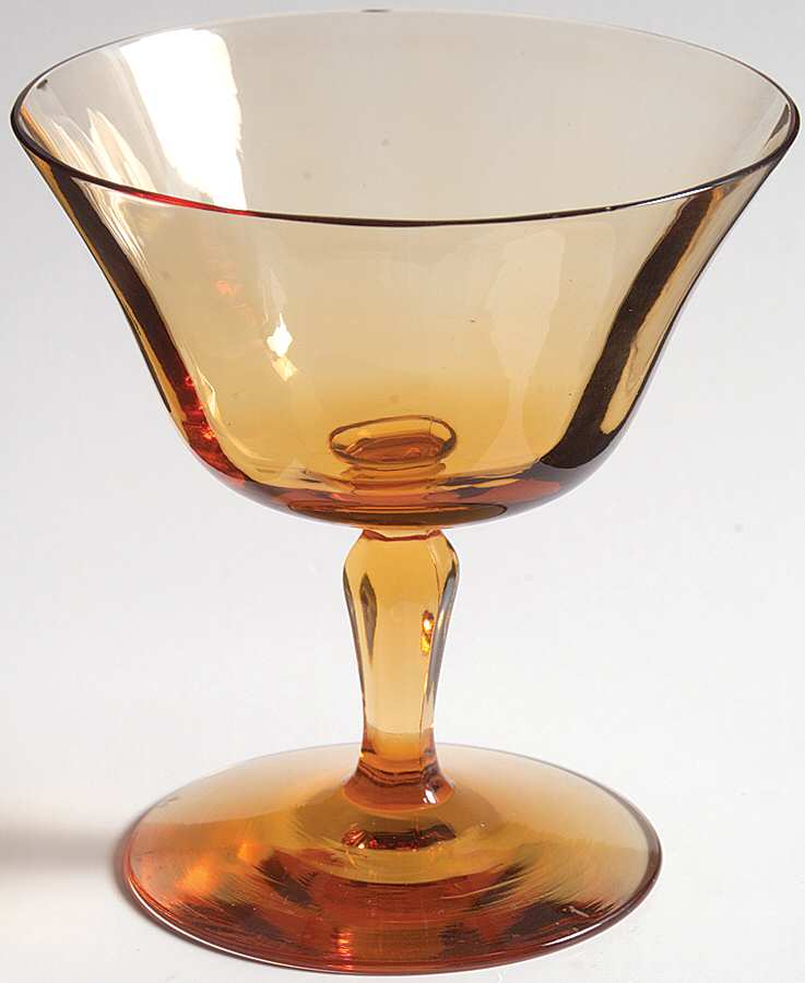 5093 Amber (Amber Bowl and Stem) Low Sherbet by Fostoria-1