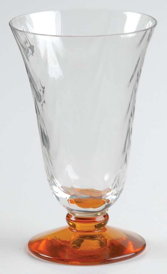 5093 Amber (Optic Loop, Amber Stem) Juice Glass by Fostoria-1