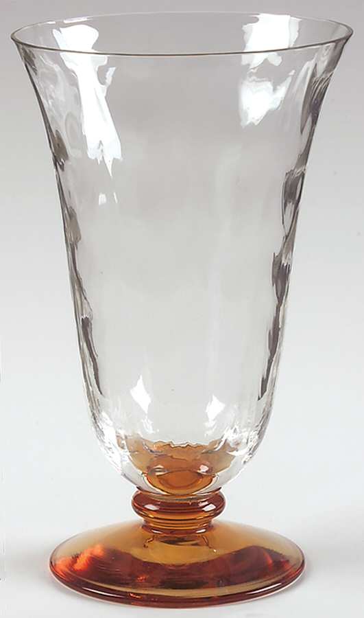 5093 Amber (Optic Loop, Amber Stem) Iced Tea by Fostoria-1