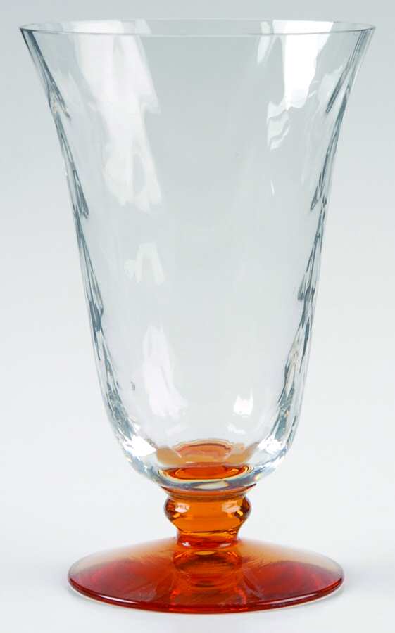 5093 Amber (Optic Loop, Amber Stem) 9 Oz Footed Tumbler by Fostoria-1