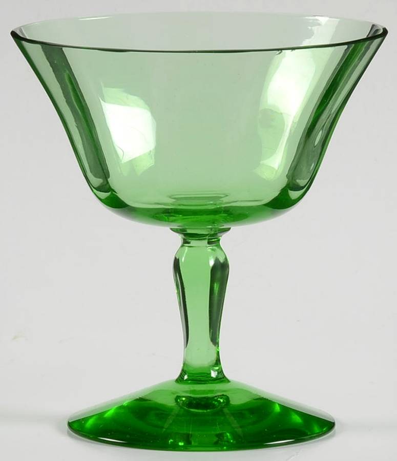 5093 Green (Regular Optic) Low Sherbet by Fostoria-1