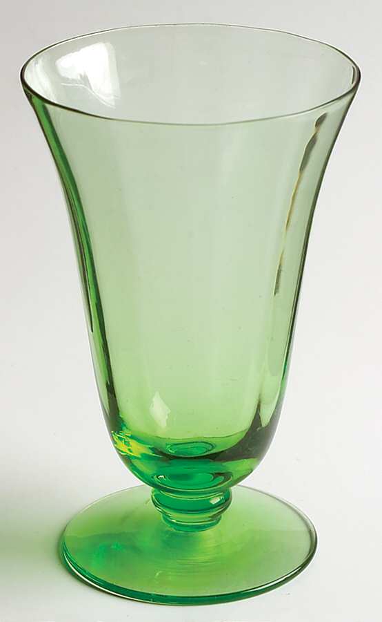 5093 Green (Regular Optic) Footed Tumbler by Fostoria-1