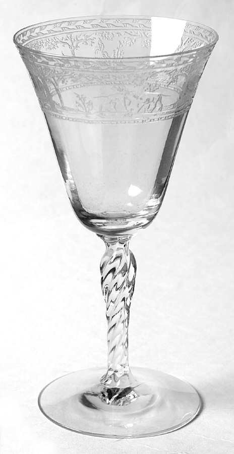 Fox and Hounds Water Goblet by Wheeling Decorating-1