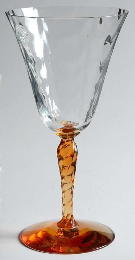 5097-5297 Amber (Amber Stem) Water Goblet by Fostoria-1