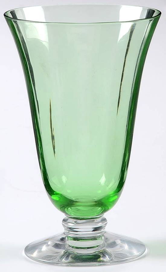 5097-5297 Green (Green Bowl, Clear Stem) Footed Tumbler by Fostoria-1