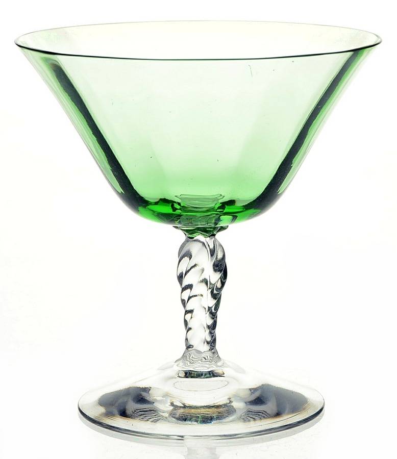 5097-5297 Green (Green Bowl, Clear Stem) Low Sherbet by Fostoria-1