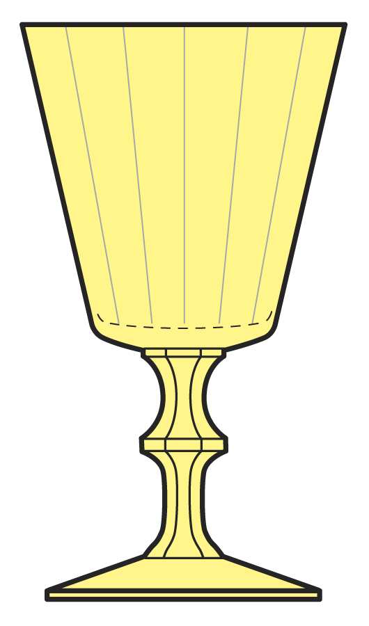 6000 Yellow Water Goblet by Fostoria-1
