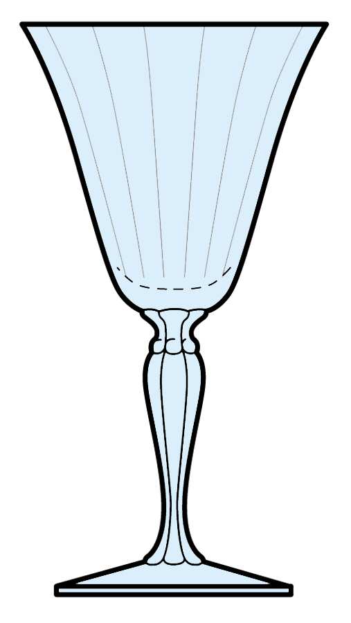 6004 Blue Water Goblet by Fostoria-1