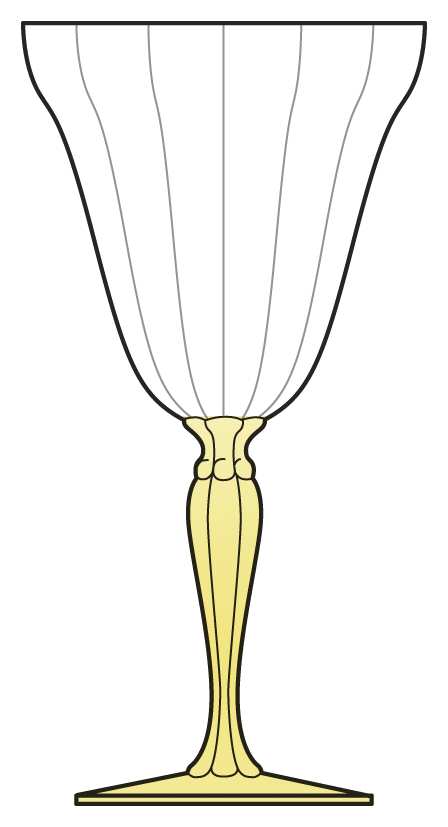 6005 Topaz Yellow Water Goblet by Fostoria-1