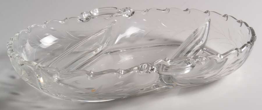 Bridal Wreath (Stem 6049) 11" Oval 3 Part Celery/Relish by Fostoria-1