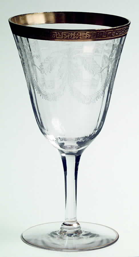 766-1 (Etched, Gold) Water Goblet by Fostoria-1