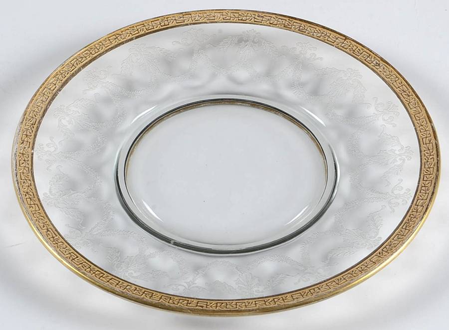 766-1 (Etched, Gold) Luncheon Plate by Fostoria-1