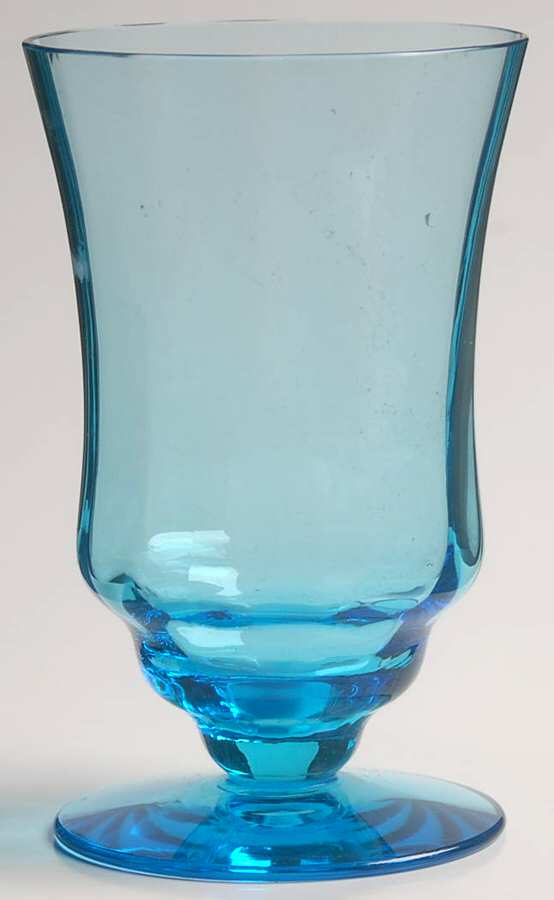 870 Blue (Electric Blue) Footed Tumbler by Fostoria-1