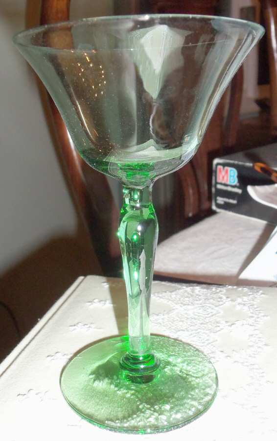 877 Green (Light Green) Champagne/Tall Sherbet by Fostoria-1