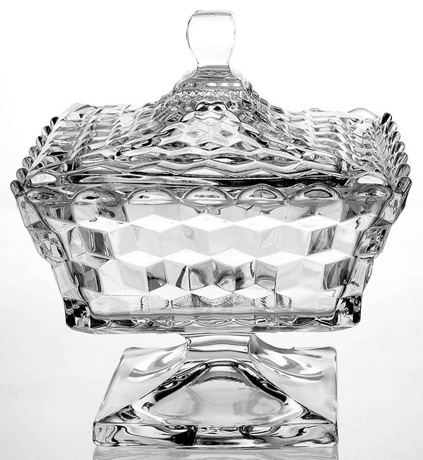 American Clear (Stem 2056) Large Bowl Wedding & Lid by Fostoria-1