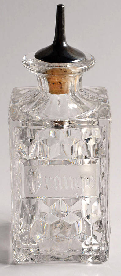 American Clear (Stem 2056) Orange Bottle & Tube with Stopper by Fostoria-1