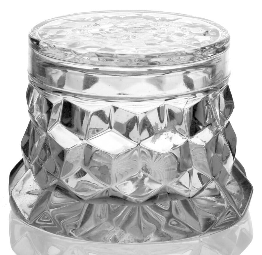 American Clear (Stem 2056) Round Puff Box with Lid by Fostoria-1