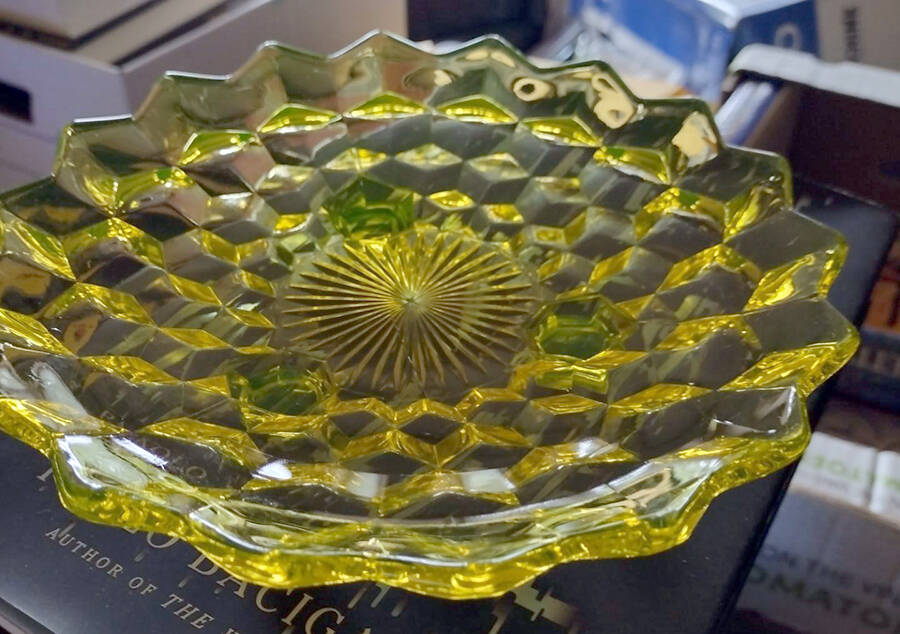 American Clear (Stem 2056) Yellow Bon Bon by Fostoria-1