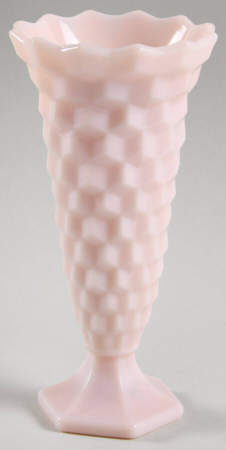 American Clear (Stem 2056) 6" Milk Glass Flared Bud Vase by Fostoria-1