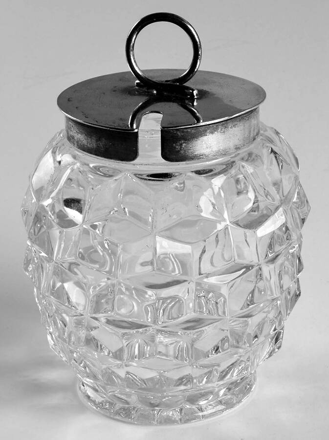 American Clear (Stem 2056) Honey Jar & Metal Lid by Fostoria-1