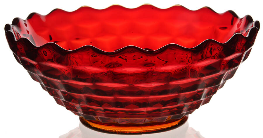 American Clear (Stem 2056) 10" Ruby Flared Bowl by Fostoria-1